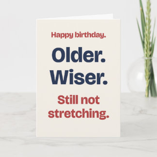 ランナーへの誕生日カード:まだストレッチしない カード