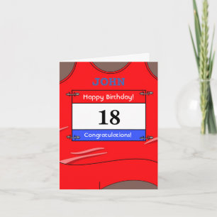 ランナーへの18歳の誕生日カード カード