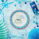 ランナーをテーマにした©バースデーパーティカスタム紙プレート ペーパープレート (パーティー)