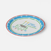 ランナーをテーマにした©バースデーパーティカスタム紙プレート ペーパープレート (アングル)