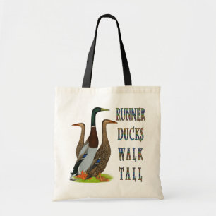 ランナーアヒルが高く歩く トートバッグ