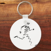 ランナーカッコいいイラストレーション キーホルダー (正面)