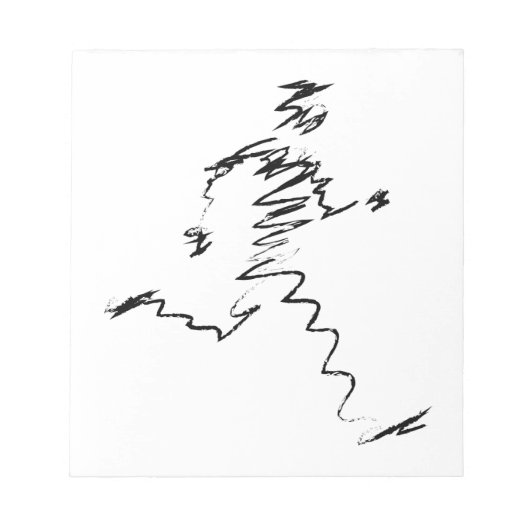 ランナーカッコいいイラストレーション ノートパッド (正面)