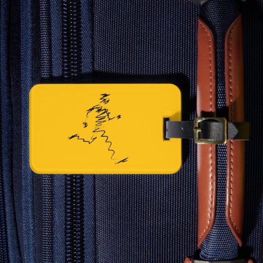 ランナーカッコいいイラストレーション ラゲッジタグ (正面インサイチュ4)