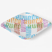 ランナーカラフル抽象芸術 ペーパープレート (傾斜あり)