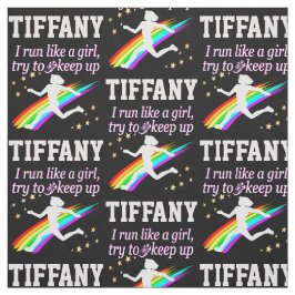 ランナーガールパーソナライズされた生地 ファブリック