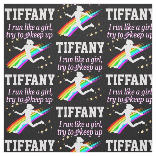 ランナーガールパーソナライズされた生地 ファブリック (見本)