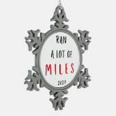 ランナークリスマスオーナメントホリデーギフト スノーフレークピューターオーナメント (左)