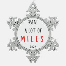 ランナークリスマスオーナメントホリデーギフト スノーフレークピューターオーナメント