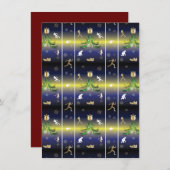 ランナークリスマスツリー – 女ランニングの子の木 シーズンカード (正面/裏面)