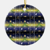 ランナークリスマスツリー – 女ランニングの子の木 セラミックオーナメント (正面)