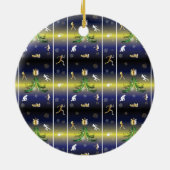 ランナークリスマスツリー – 女ランニングの子の木 セラミックオーナメント (裏面)