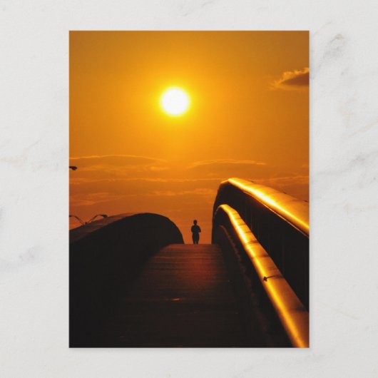 ランナーサンセットディライトブリッジデイトナポストカード ポストカード (正面)