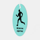 ランナーシルエットランニング – お使いのカラーのテーマ メタルオーナメント (正面左)