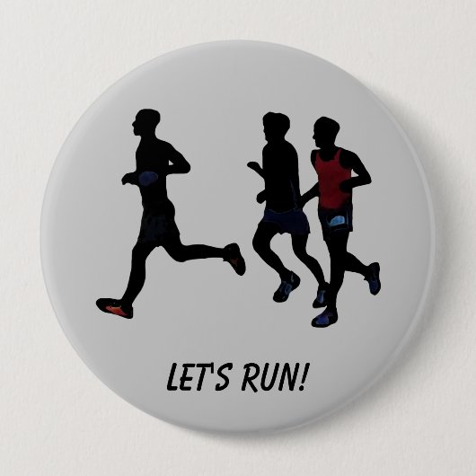 ランナーズスポーツ走ボタンの準備 缶バッジ (正面)