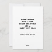 ランナートラックとフィールドクリスマス シーズンカード (裏面)