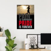 ランナーパインテンポラリプライドフォーエバーやる気を起こさせる ポスター (ホームオフィス)