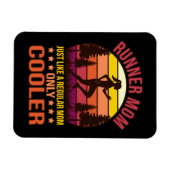 ランナーママ定義ハーフマラソンランニングの恋人 マグネット (横)