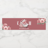 ランナーモノグラムのフローラスニーカーブライダルシャワー ペットボトルラベル (シングルラベル)