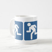 ランナーランナーのフラッシュ コーヒーマグカップ (正面左)