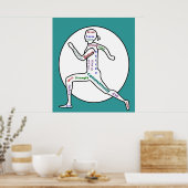 ランナーランニングに愛やる気を起こさせるの言葉 ポスター (キッチン)