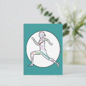 ランナーランニングに愛やる気を起こさせるの言葉 ポストカード (スタンド正面)