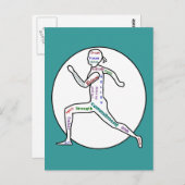 ランナーランニングに愛やる気を起こさせるの言葉 ポストカード (正面/裏面)