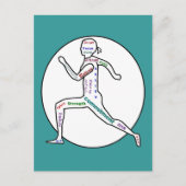 ランナーランニングに愛やる気を起こさせるの言葉 ポストカード (正面)