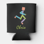 ランナーランニングの名パーソナライズされた前テンプレート 缶クーラー (正面)