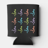 ランナーランニングの名パーソナライズされた前テンプレート 缶クーラー (裏面)