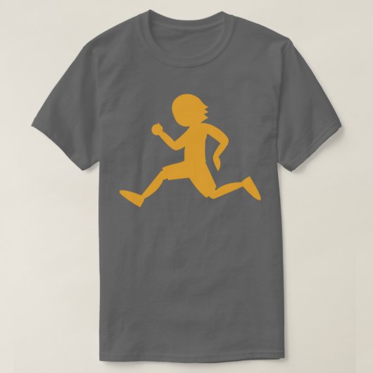ランナーランニングの雄の形 Tシャツ (デザイン正面)