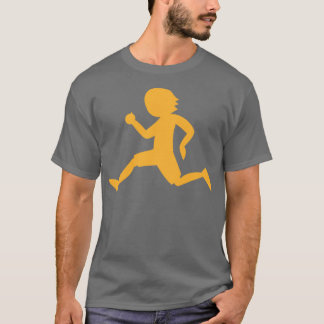 ランナーランニングの雄の形 Tシャツ