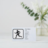 ランナーロゴのカスタマイズ可能なテンプレート 名刺 (スタンド正面)