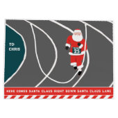 ランナー陸上競技クリスマス大容量ギフトバッグ ラージペーパーバッグ (裏面)