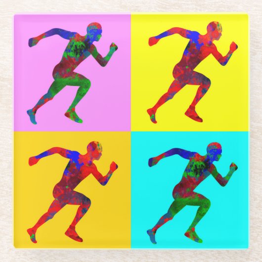 ランナー ガラスコースター (正面)