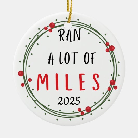 ランナー クリスマス オーナメント 2025年 楽しいホリデーギフト (正面)