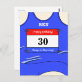 ランナー ブルー ポストカード (正面/裏面)