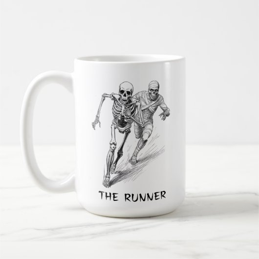 ランナー、マラソンランニング コーヒーマグカップ (左)