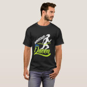 ランナー マラソン女王 ランニング おもしろ マラソン Tシャツ (正面フル)