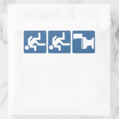 ランナー – ランナーのフラッシュ 長方形シール (バッグ)