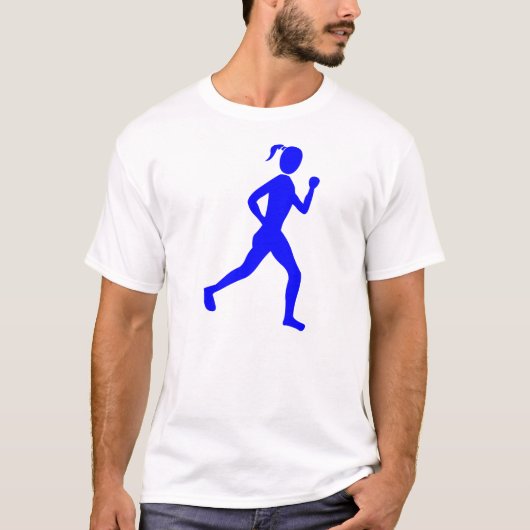 ランナー（女性） – 青 Tシャツ (正面)