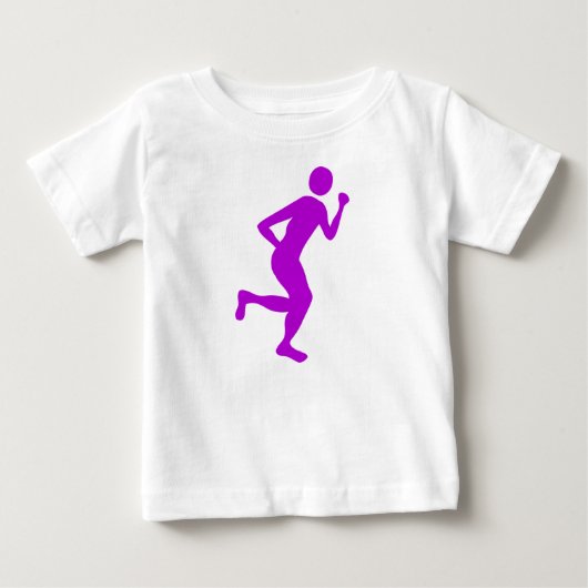 ランナー(男性) – 紫 ベビーTシャツ (正面)