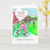 ランナー-速度のデートすることのためのバースデー・カード カード (黄色い花)