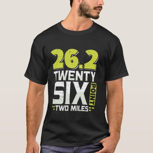 ランナー 26.2 マイル おもしろ マラソン Tシャツ (正面)