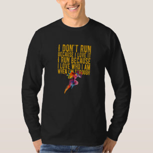 ランナ素晴らしーの引用文I Lov走が原因 Tシャツ
