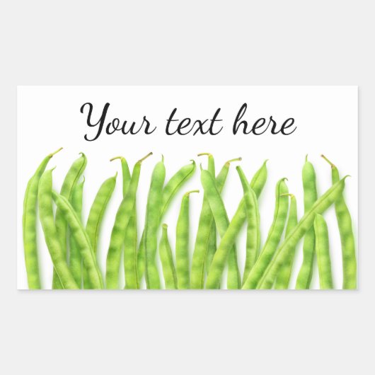 ランナ豆 長方形シール (正面)