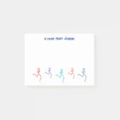 ランナ走ーズカラフルパーソナライズされた ポストイット (正面)