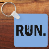 ランナ走ーマラソンのシルエット走マラソン キーホルダー (正面)