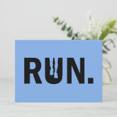 ランナ走ーマラソンのシルエット走マラソン 招待状 (スタンド正面)