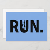 ランナ走ーマラソンのシルエット走マラソン 招待状 (正面/裏面)